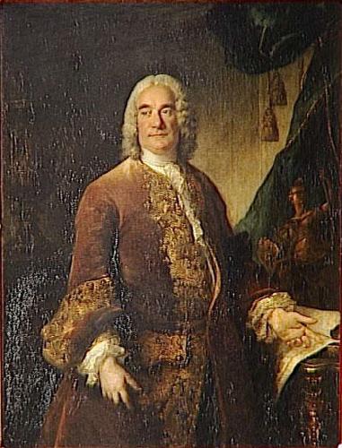Louis Tocque Portrait of Charles Francois Paul Le Normant de Tournehem oil painting image